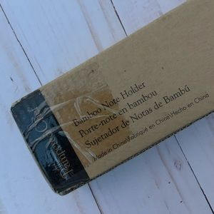 Pampered chef bamboo note holder NIB